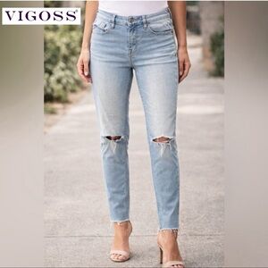 🩵👉💗 Vigoss Jagger Jeans-Size 27 – Light Wash Distressed
